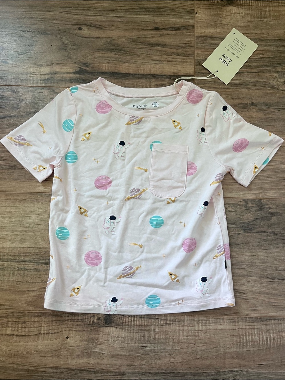 NWT Kyte Baby toddler pocket tee Sakura space